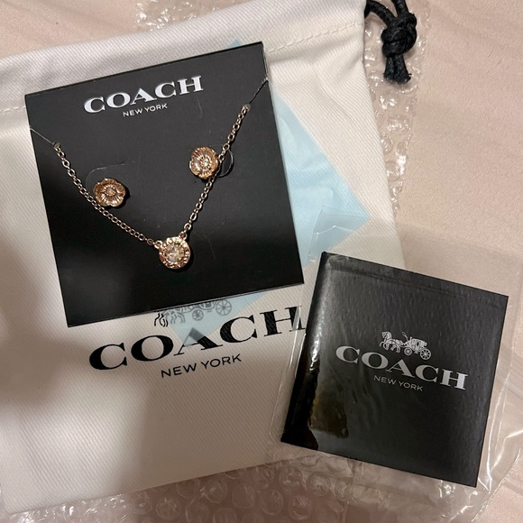 Coach Necklace and Earring set - Picture 1 of 12